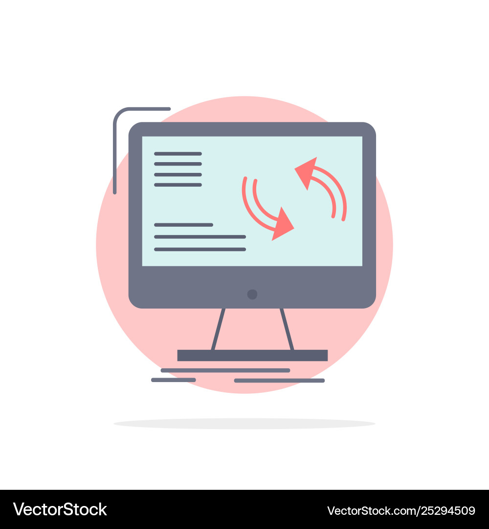 Synchronization sync information data computer vector image