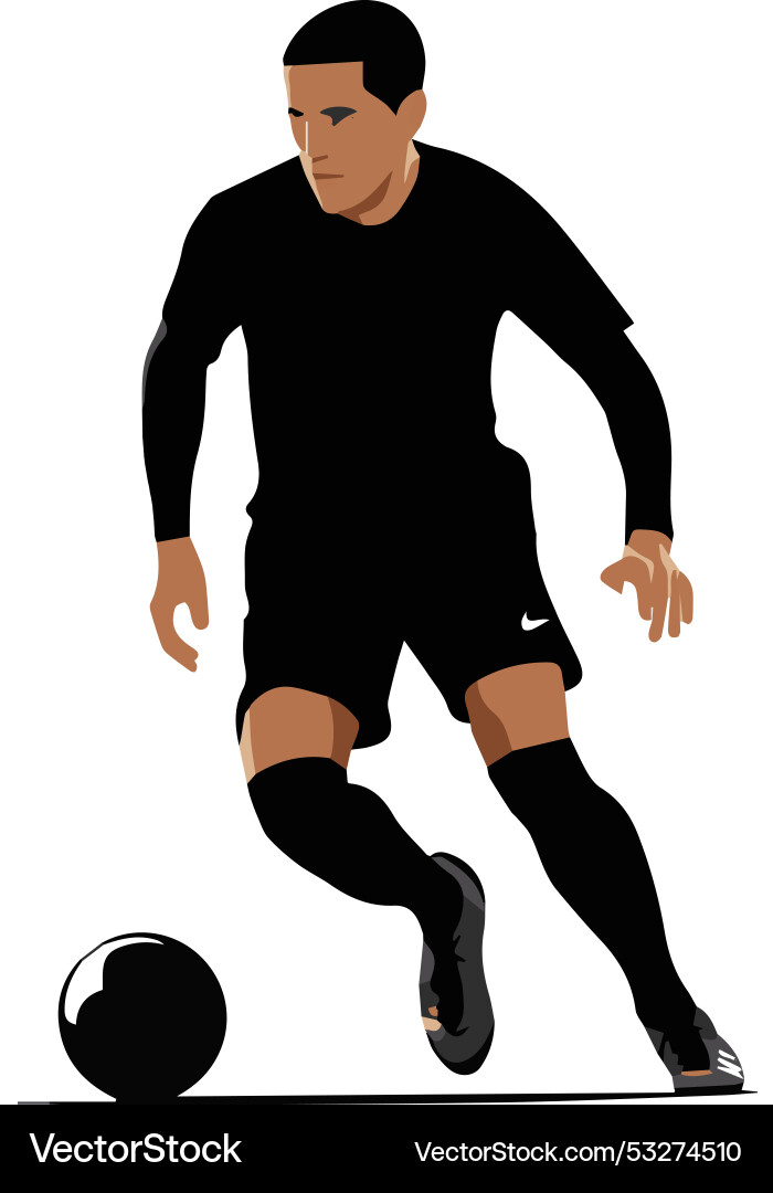 A football player Royalty Free Vector Image - VectorStock