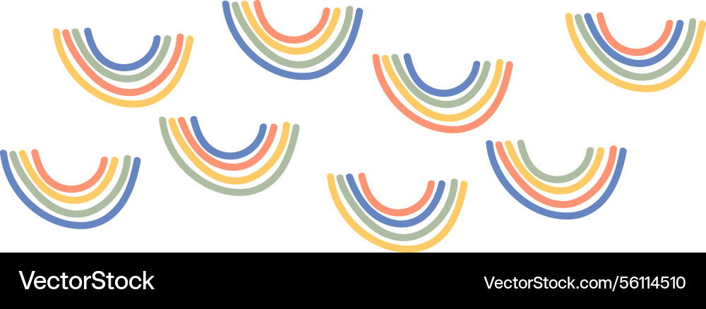 Abstract rainbows patterns Abstract rainbows patterns vector image