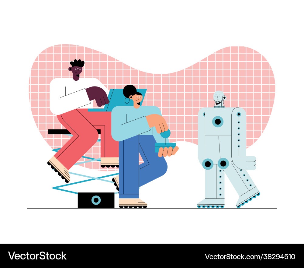Artificial intelligence users Vector Image