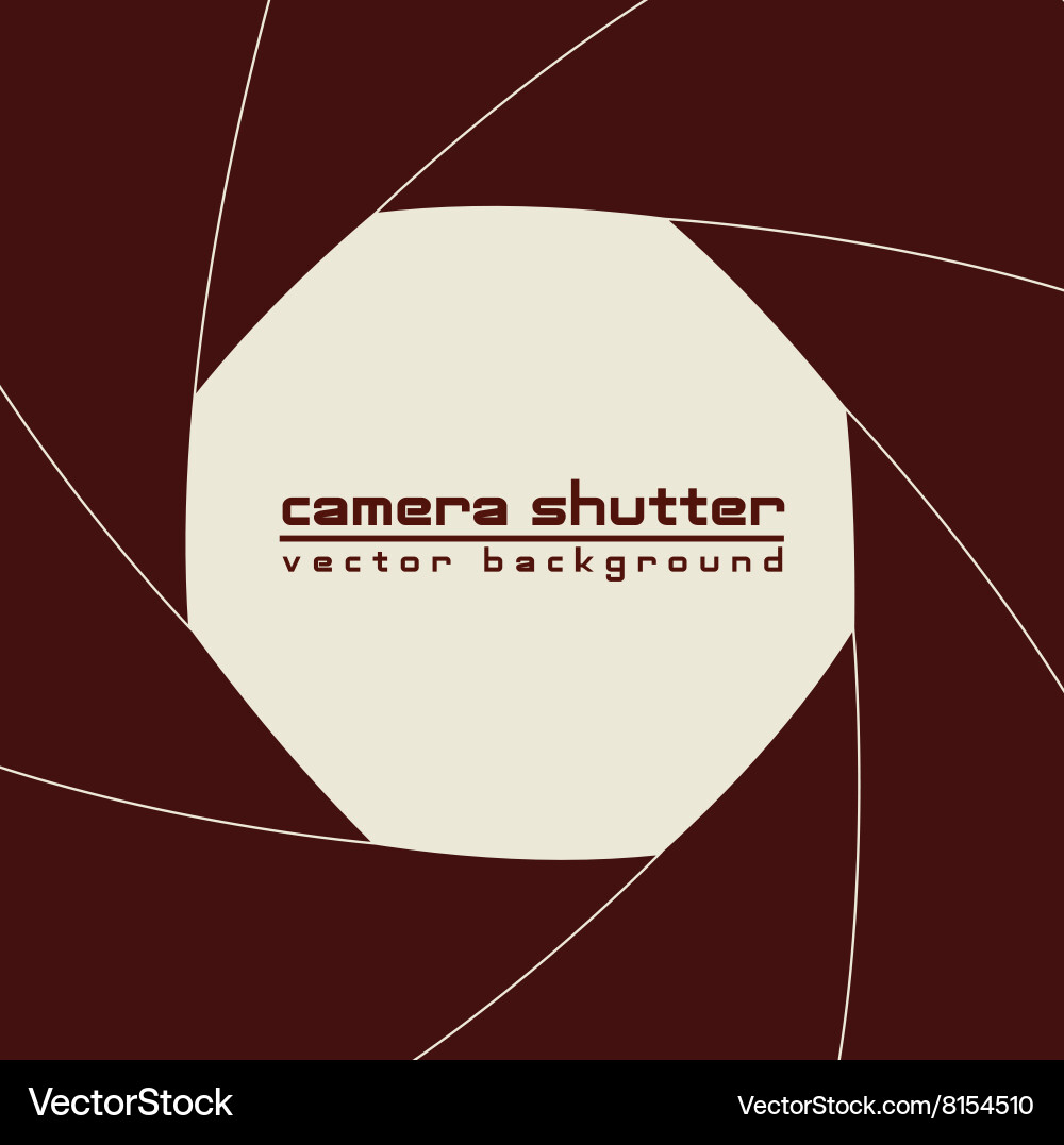 Camera shutter background vector image