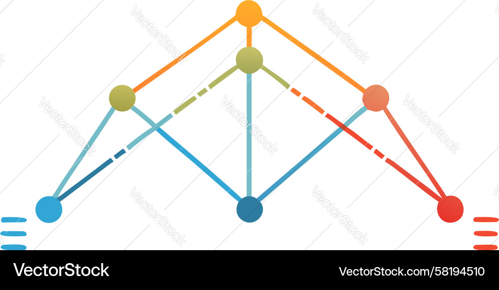 Dynamic Network Flowchart Diagram Vector Image