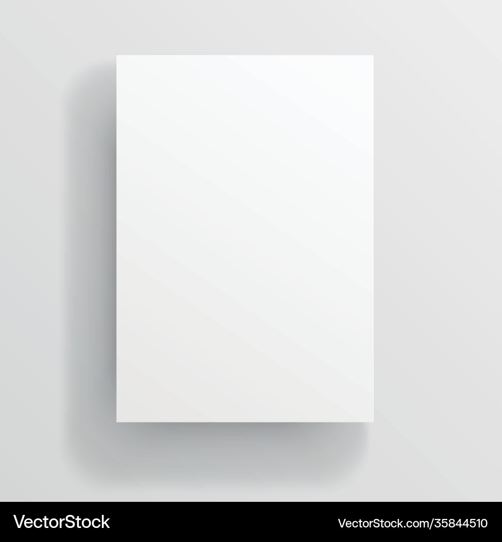 Empty sheet paper template realistic Empty sheet paper template realistic vector image