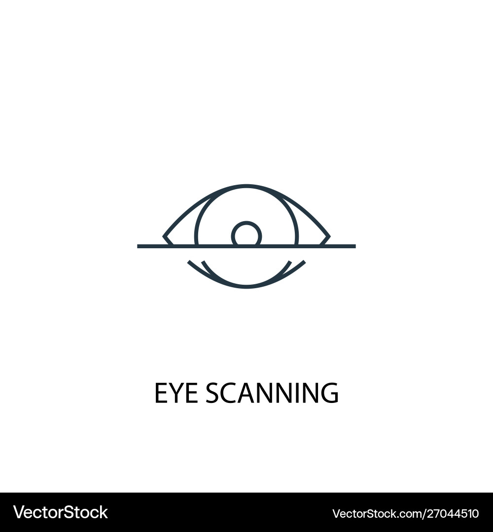 Eye scanning concept line icon simple element Vector Image