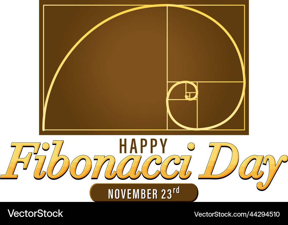 Fibonacci day poster design Fibonacci day poster design vector image