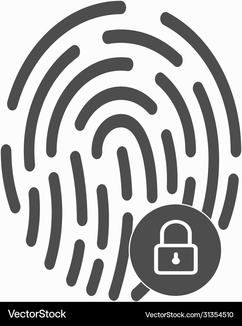 Fingerprint - identification and data security Fingerprint - identification and data security vector image