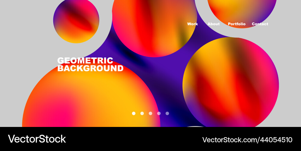 Flowing gradient colors and round elements Flowing gradient colors and round elements Vector Image