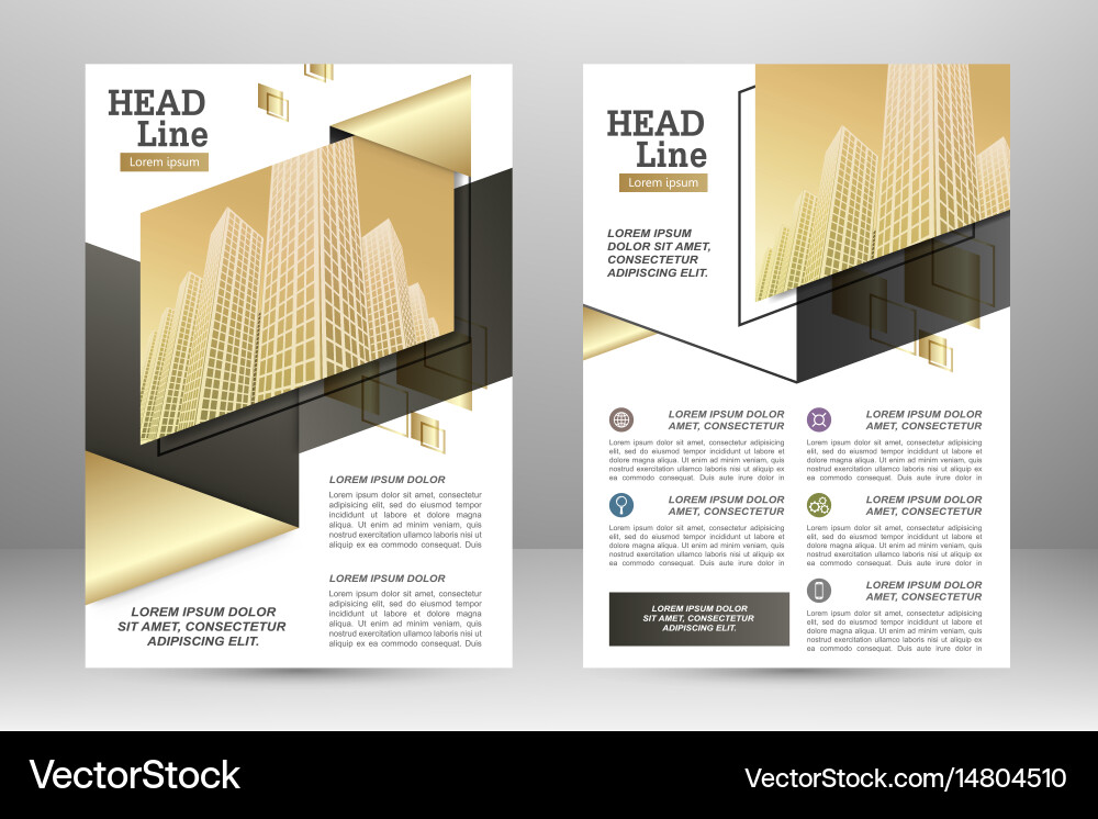 Flyer template design Vector Image