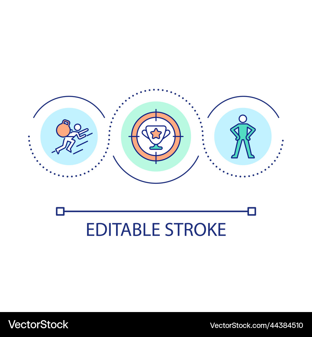 Focus on result loop concept icon Vector Image