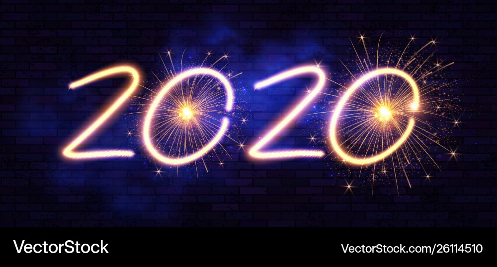 Happy new 2020 year winter holiday design template Happy new 2020 year winter holiday design template vector image