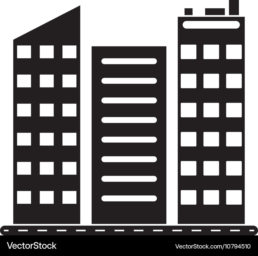 Isolated building with windows design Vector Image