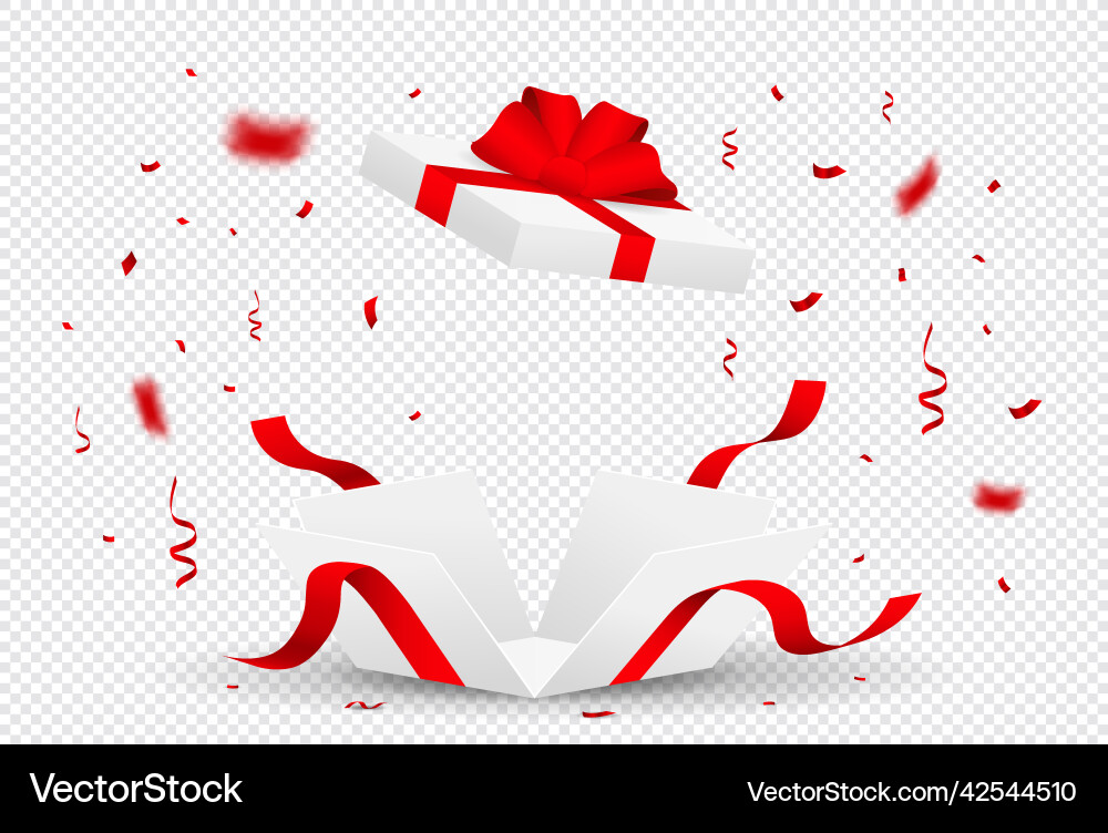 Realistic open box vector image