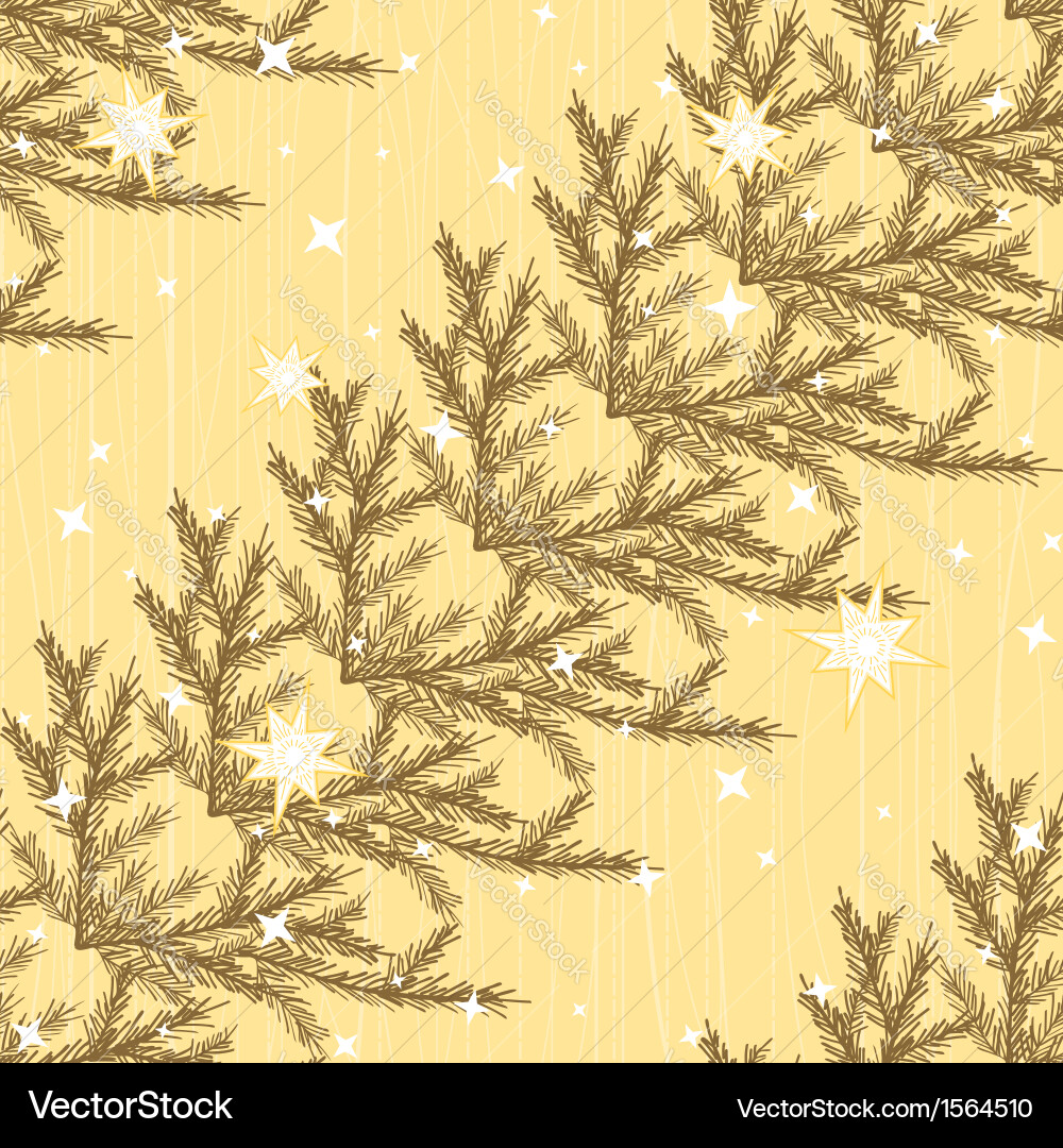 Seamless pattern with fir branches vector image