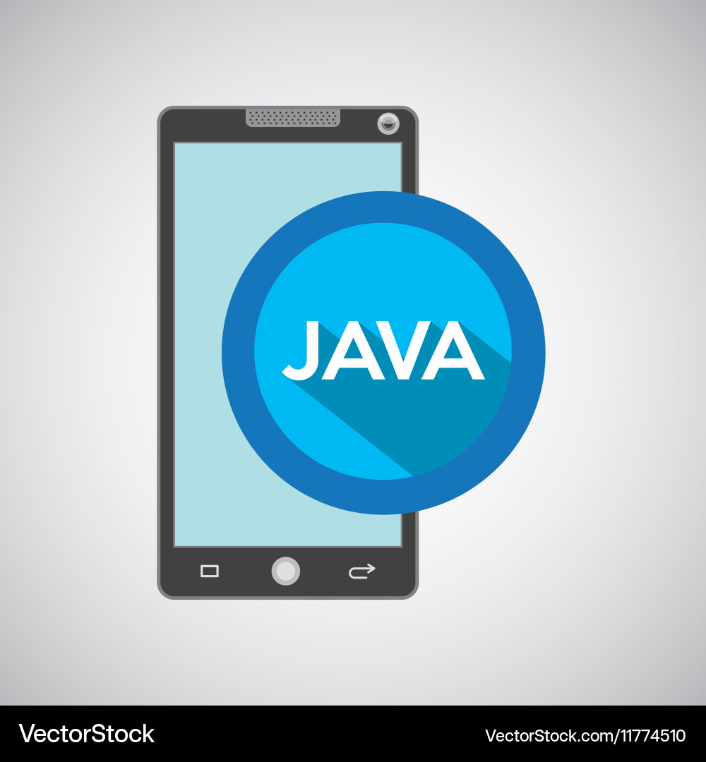 Smartphone programming web java Vector Image