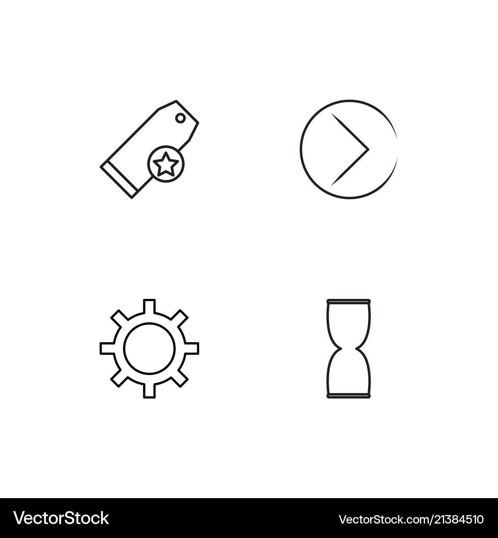 Time linear icons set simple outline vector image
