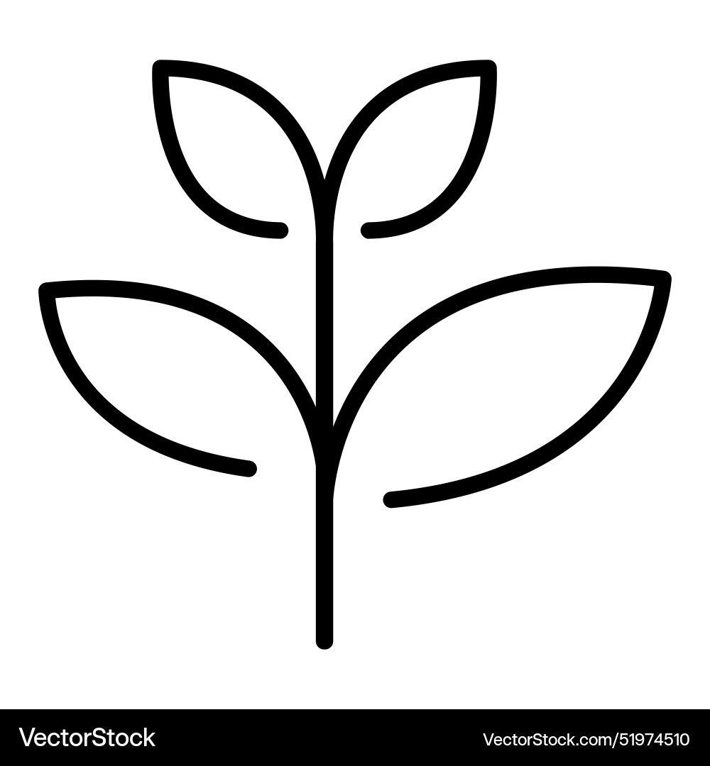 Tree sprout icon in thin line style graphic design Vector Image