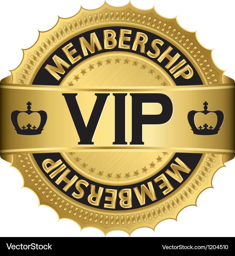 Vip membership golden label