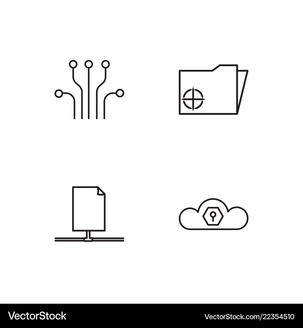 Web simple outlined icons set Web simple outlined icons set vector image