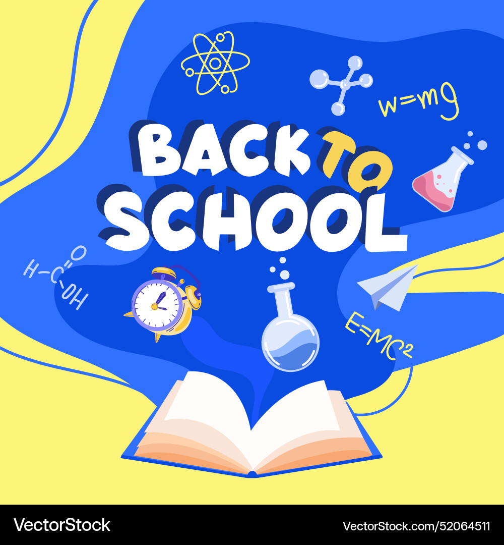 Back to school concept Royalty Free Vector Image