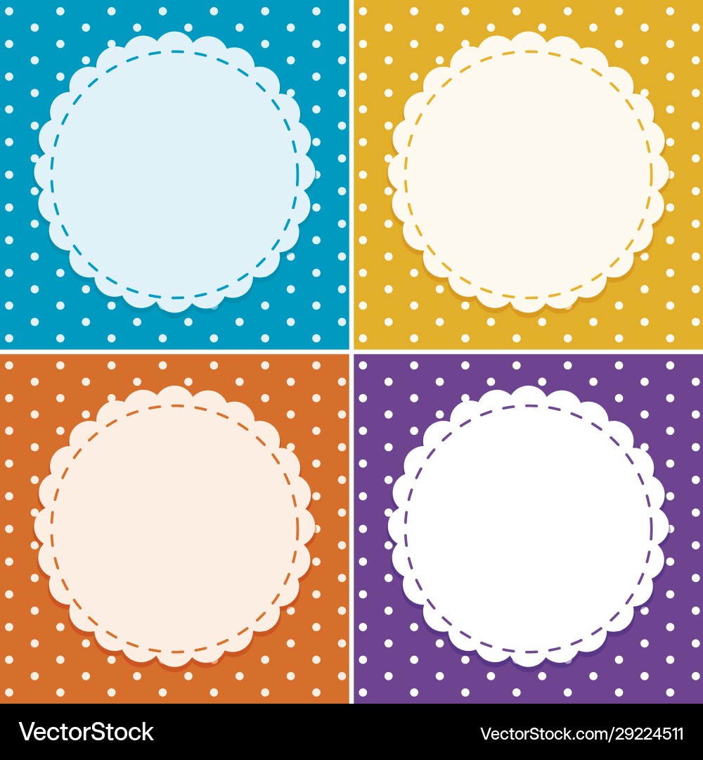 Background template with round frame vector image
