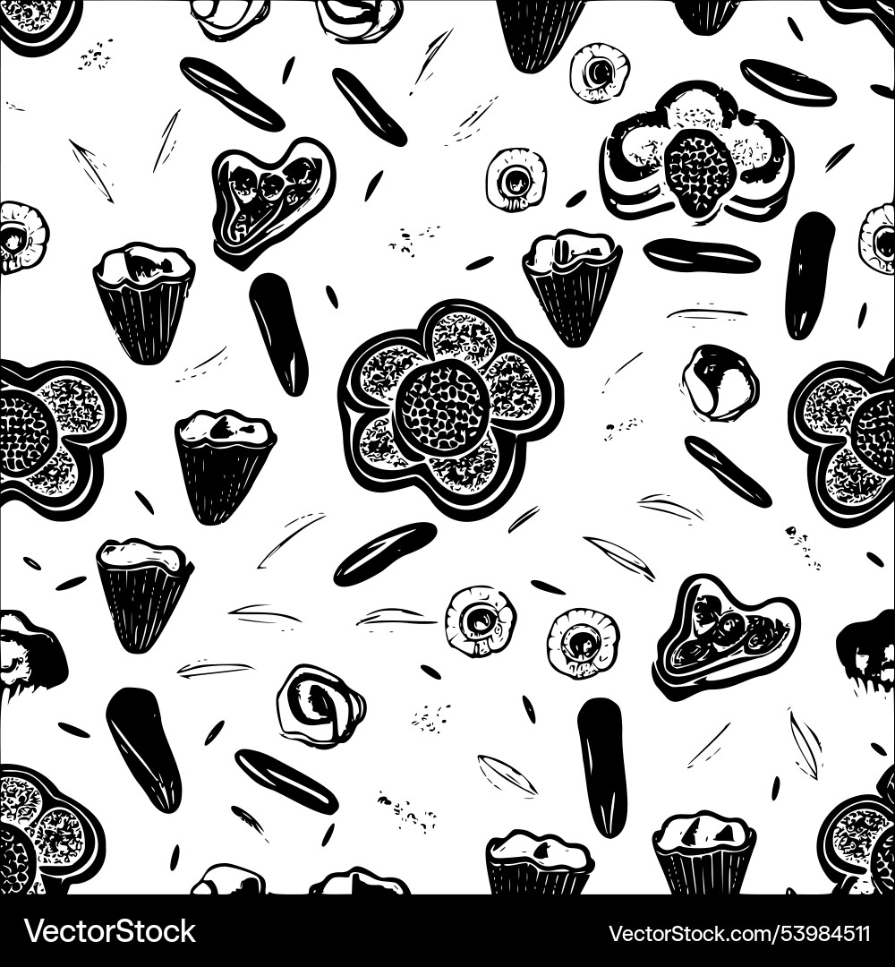 Bread abstract pattern seamless Vector Image