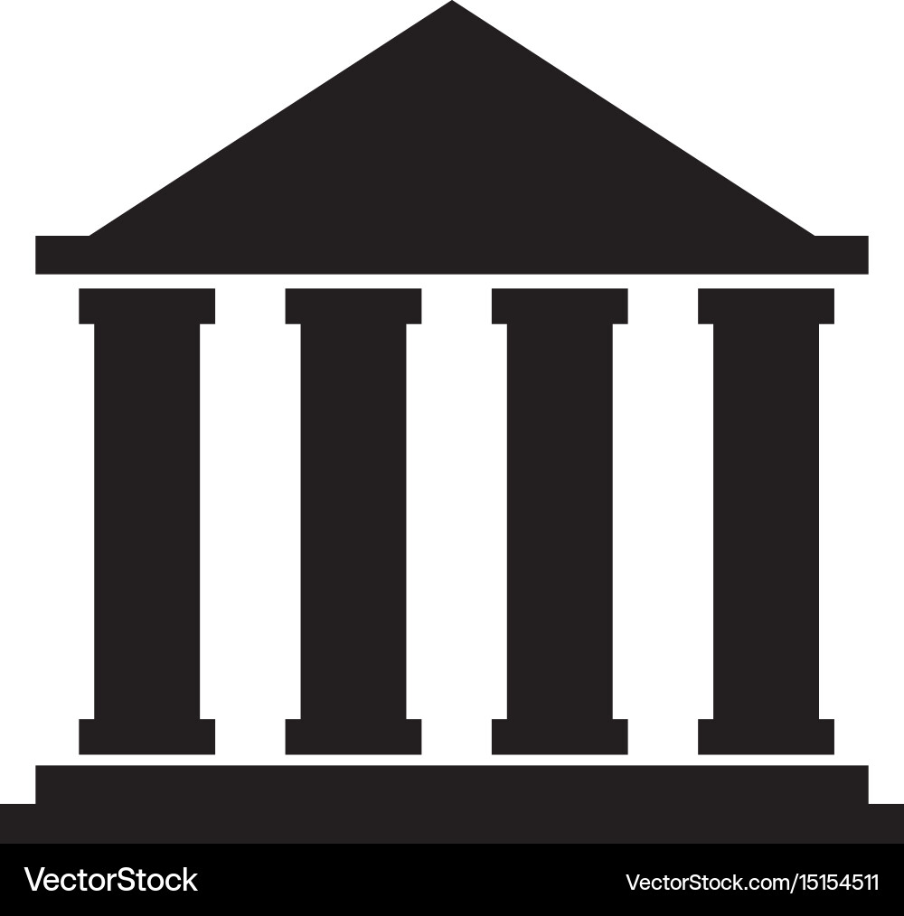 Building with columns icon Vector Image