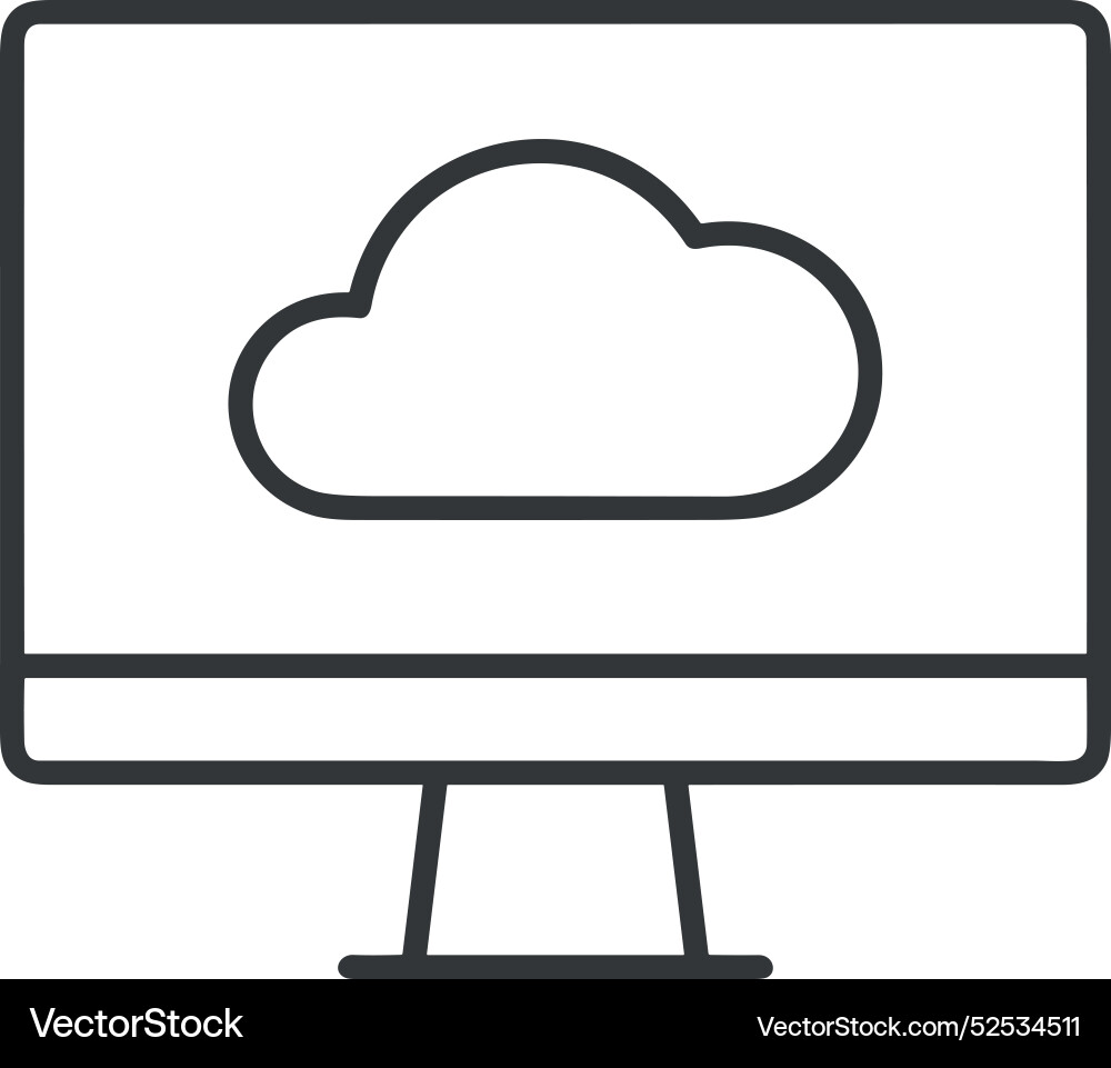 Cloud storage icon symbol image of the hosting Cloud storage icon symbol image of the hosting Vector Image