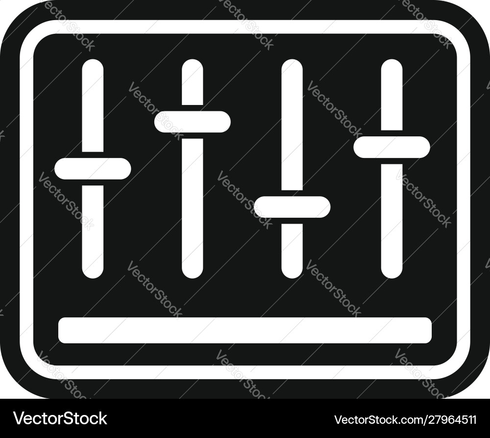 Console equalizer icon simple style Console equalizer icon simple style vector image