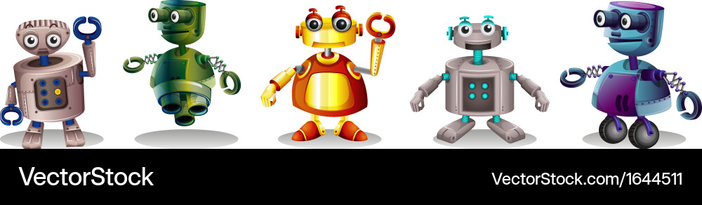 Diverse Robot Concepts vector image