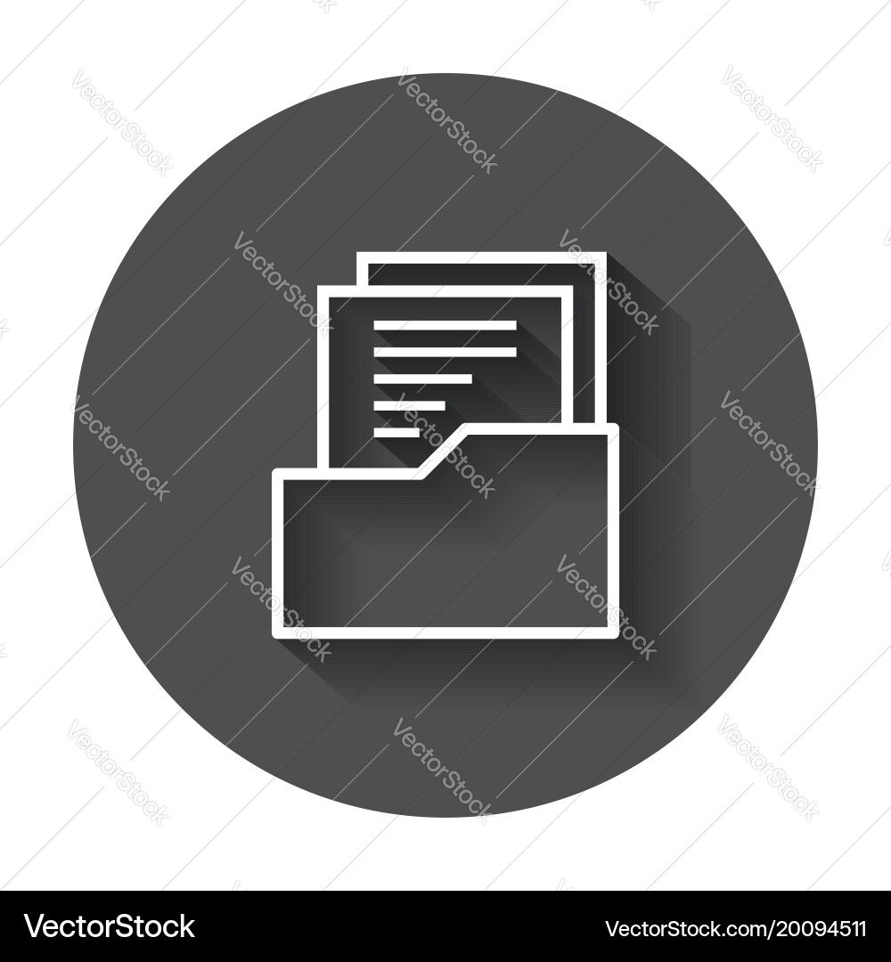Document flat icon archive data file symbol logo vector image