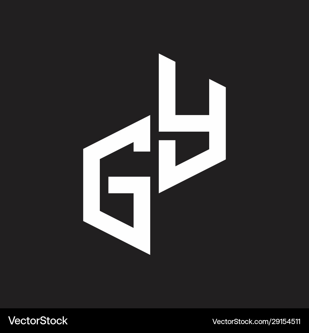 Gy initial letters logo monogram with up to down Vector Image