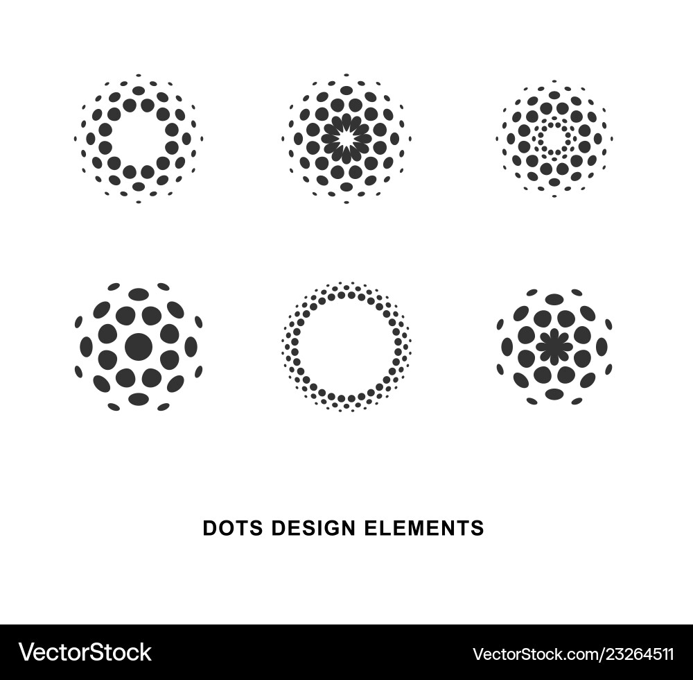 Halftone dots forms Halftone dots forms vector image