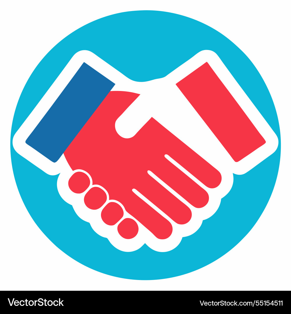 Handshake icon art design professional business Vector Image