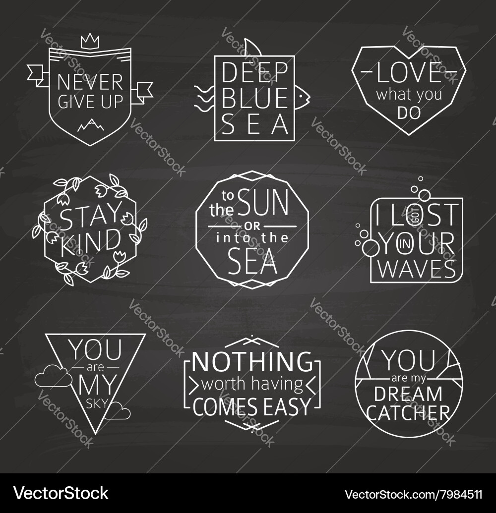 Inspirational Quote Collection - Typography Vector Image