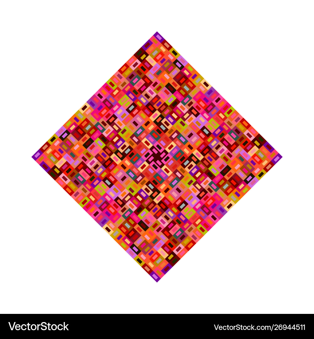Isolated mosaic polygon shape - colorful element Vector Image