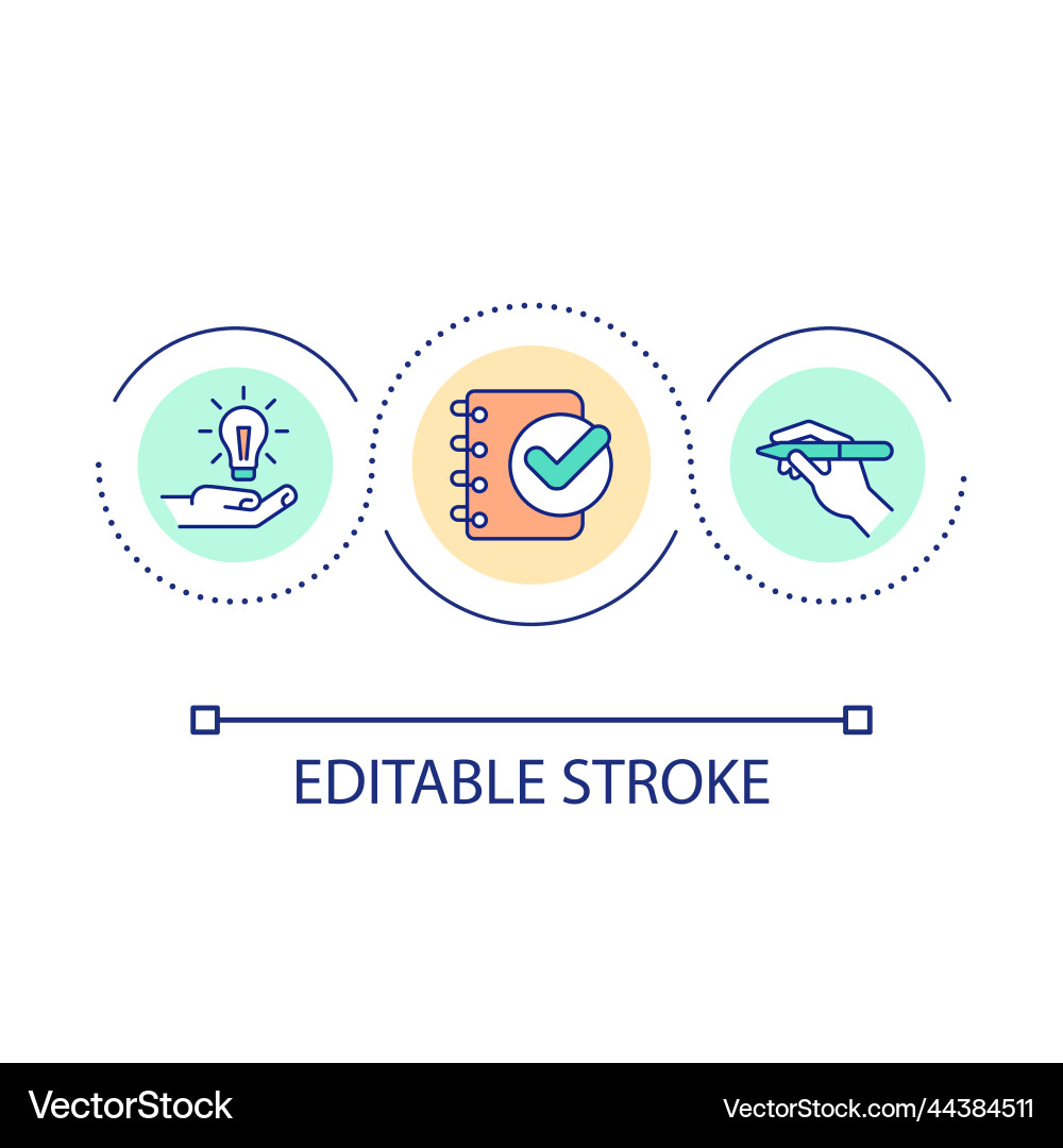Mark important notes loop concept icon vector image