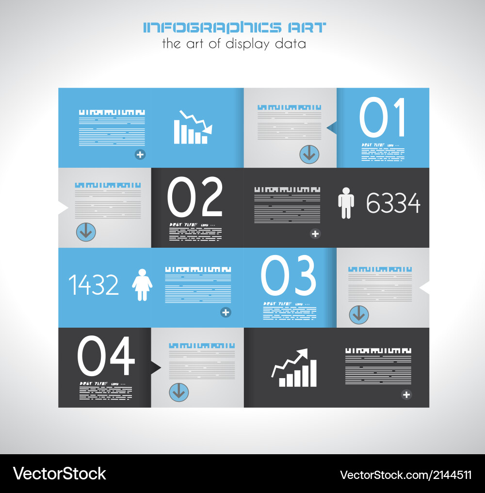 Modern Data Chart Template vector image