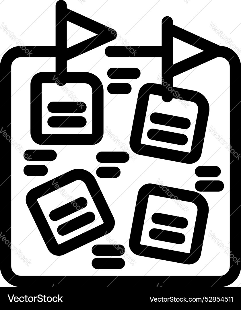 Project manager planning strategy using agile vector image