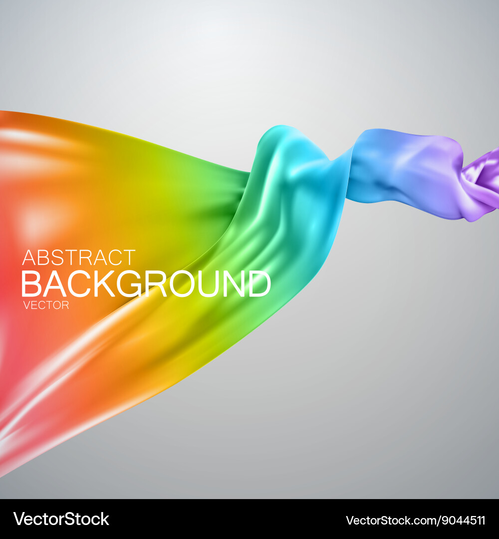 Rainbow silk fabric Royalty Free Vector Image - VectorStock
