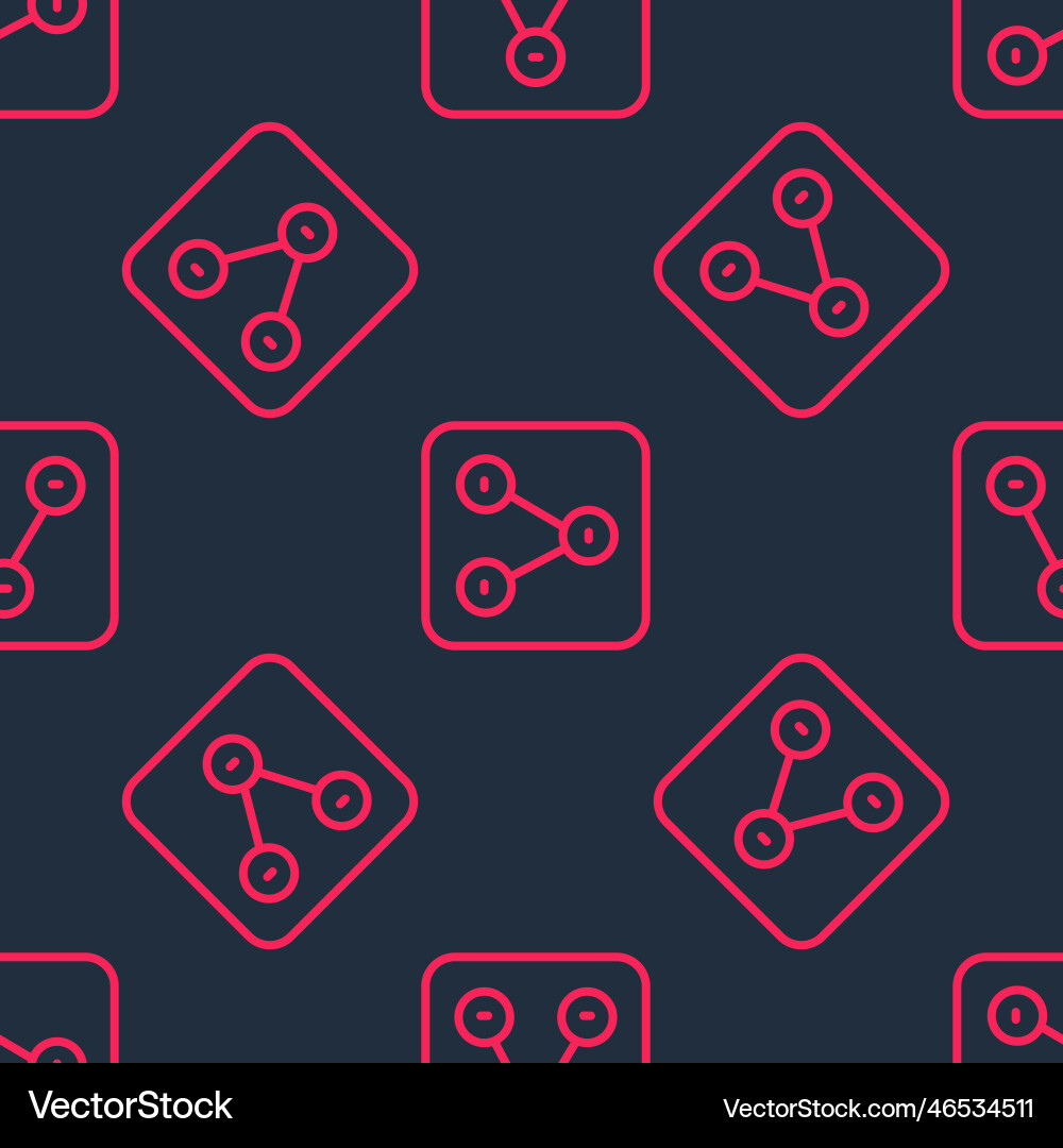 Red line share icon isolated seamless pattern Red line share icon isolated seamless pattern vector image