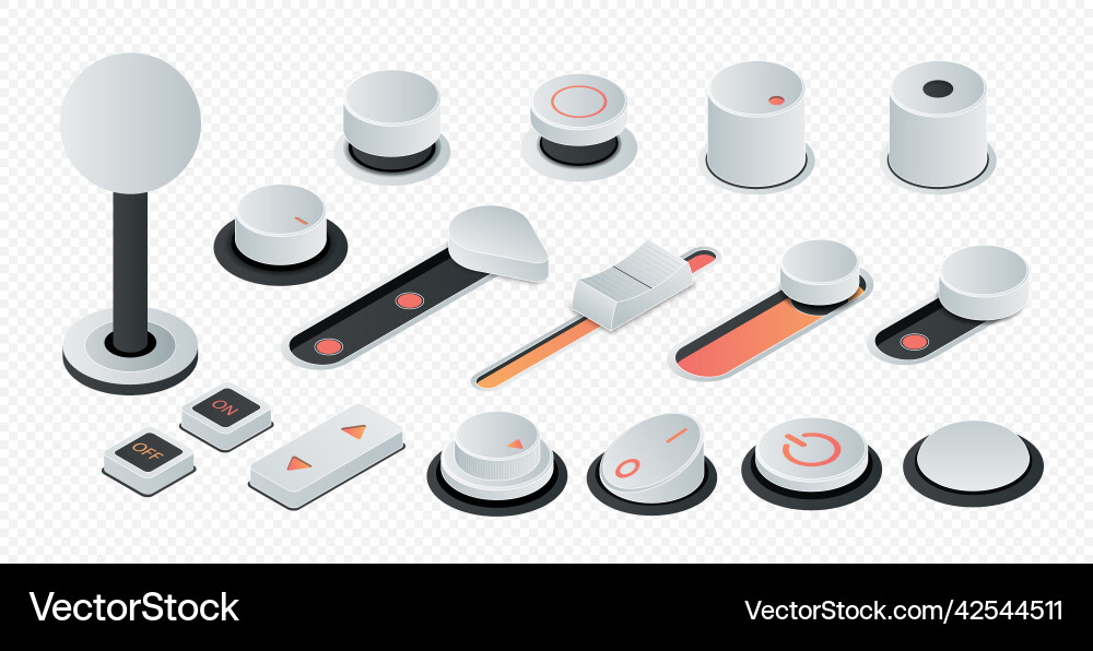 Set of 3d buttons Set of 3d buttons vector image
