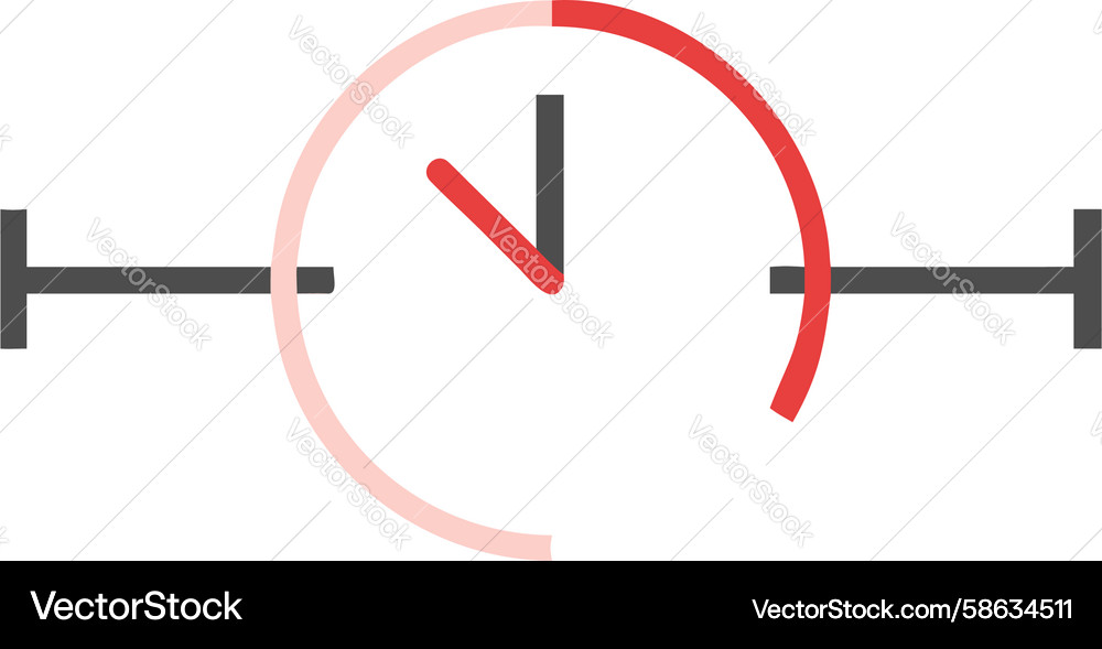 Time Limit Progress Clock Vector Image