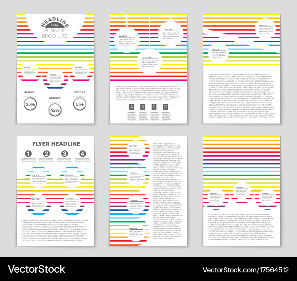Abstract layout background set for art vector image
