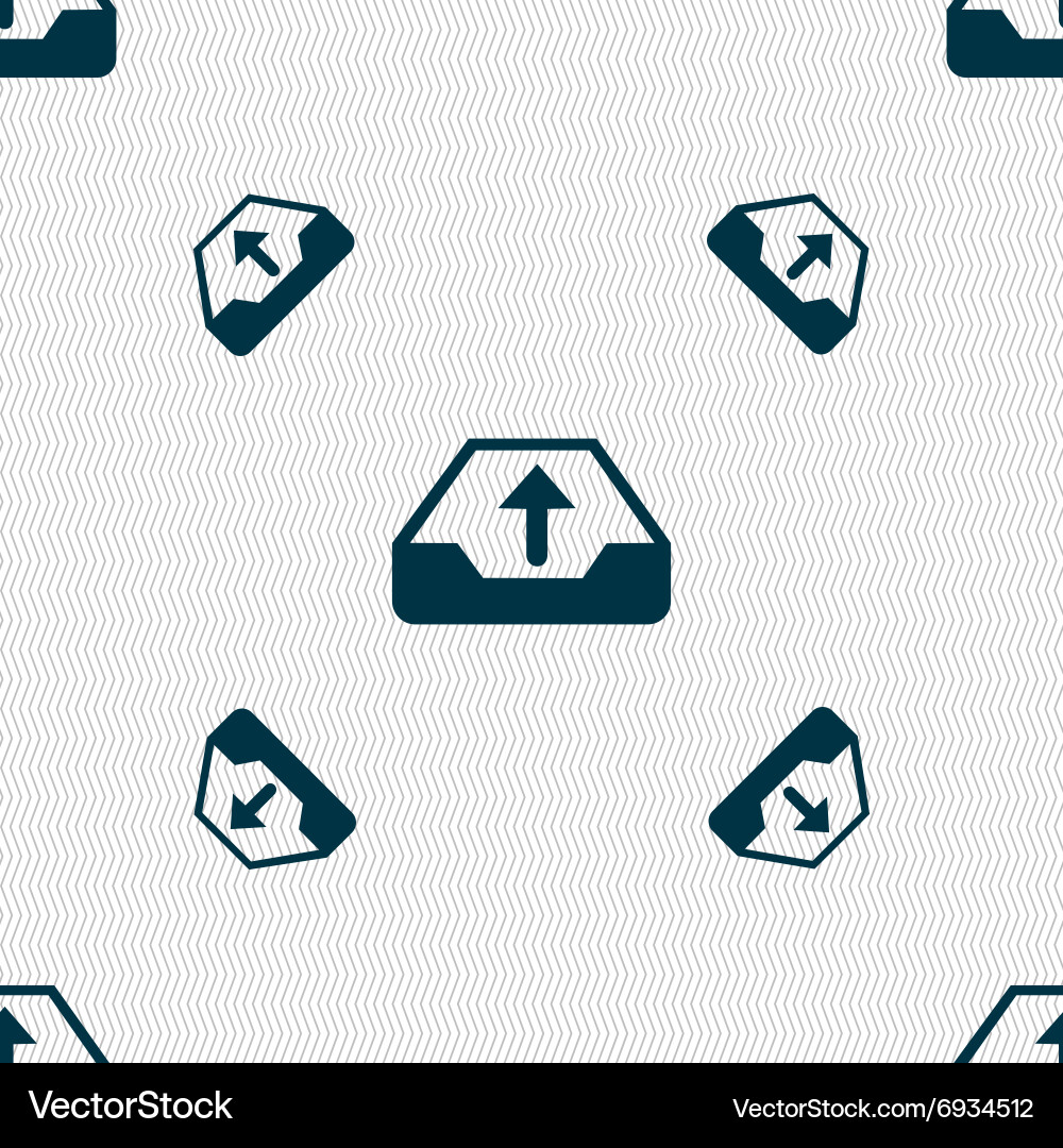 Backup icon sign seamless pattern with geometric Vector Image