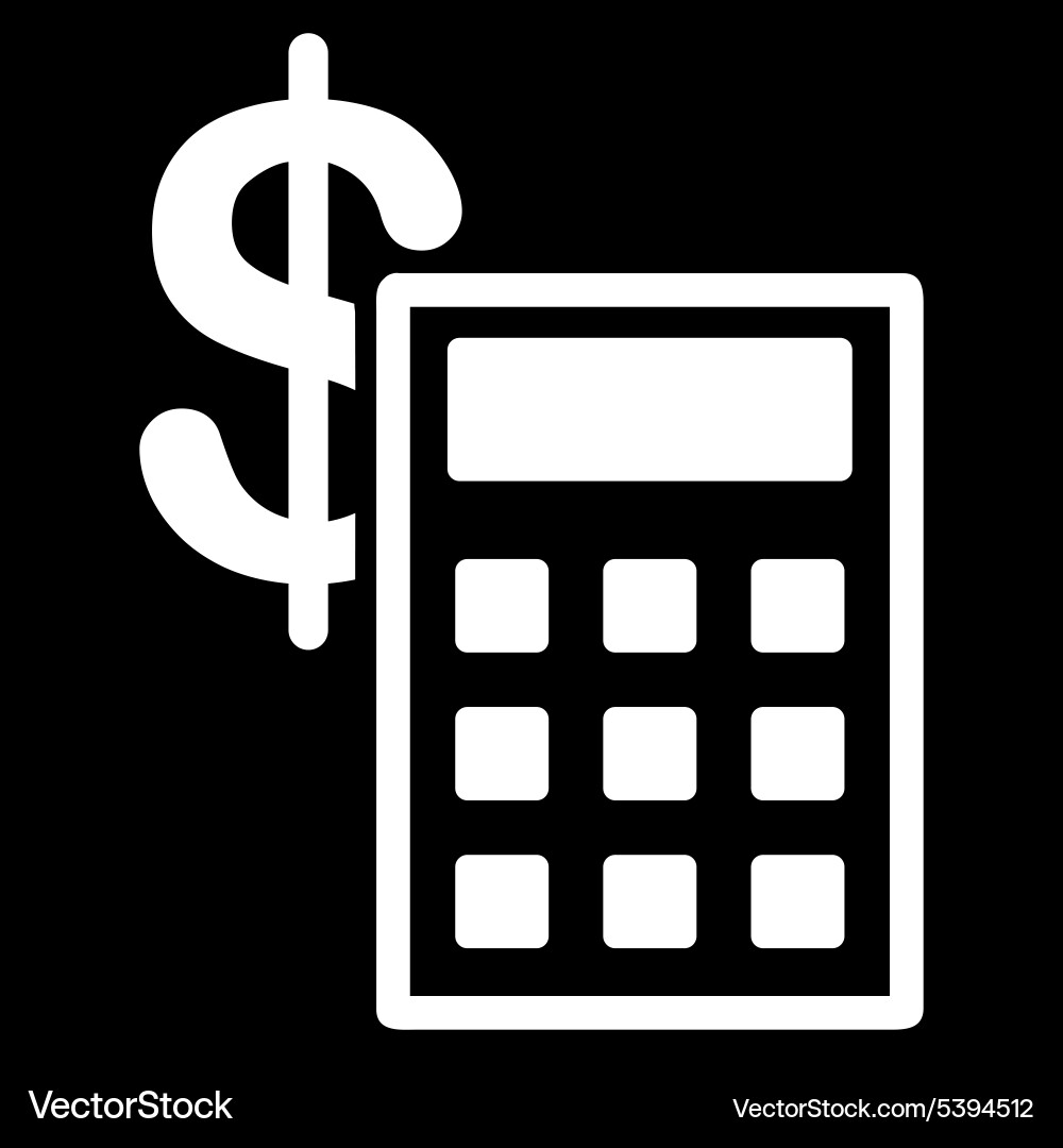 Calculation icon from commerce set Vector Image