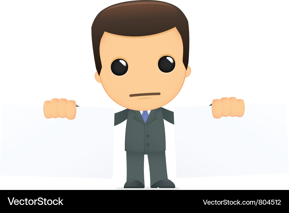 Cartoon Boss Character Vector Image