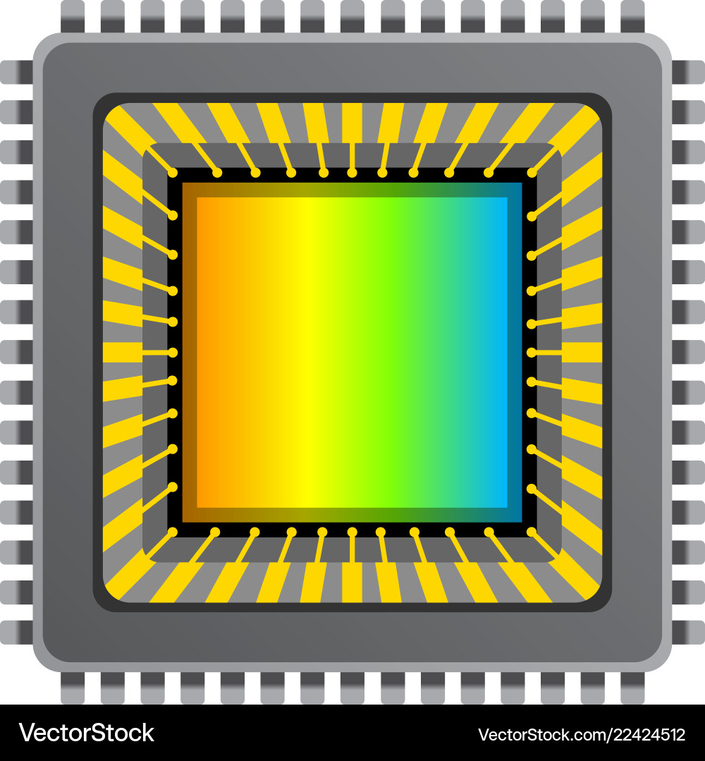 Cmos ccd image sensor vector image