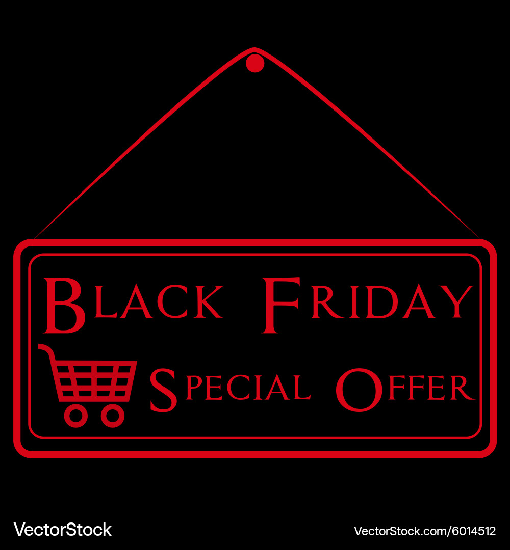 Colored background with text for black friday Vector Image