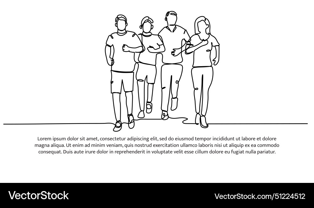 Continuous line design of jogging single Continuous line design of jogging single vector image