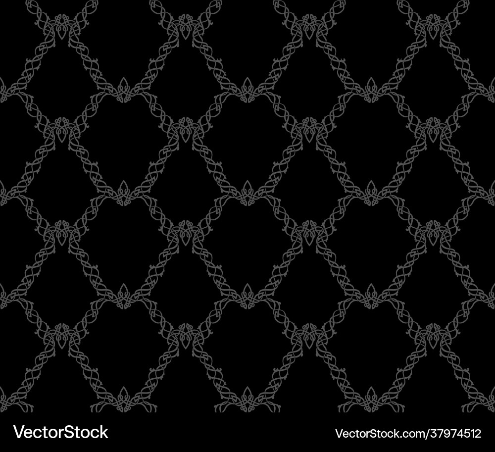 Damask and celtic style a repeating pattern Damask and celtic style a repeating pattern vector image